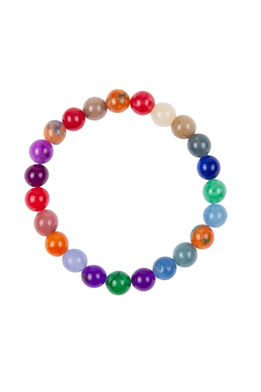 Multi Jade Stone Stretch Bracelet