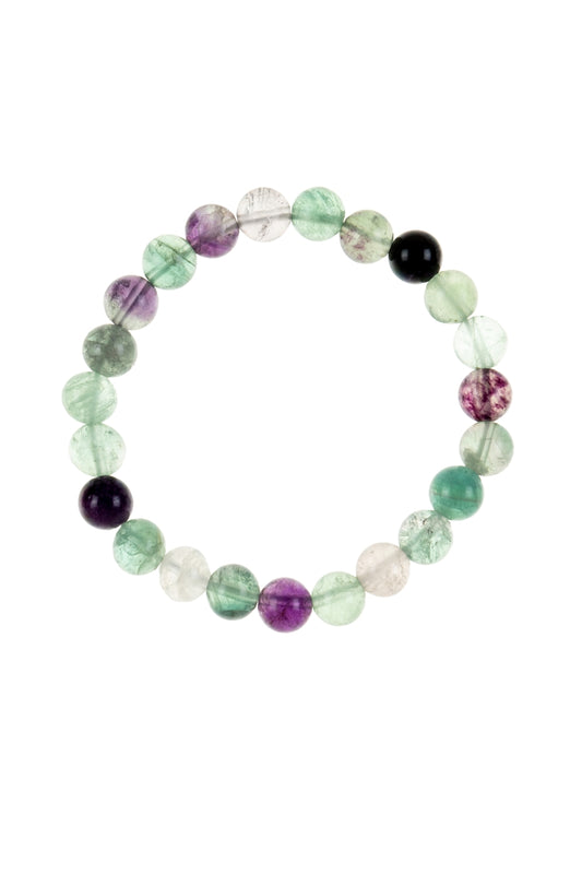 Fluorite Stone Stretch Bracelet