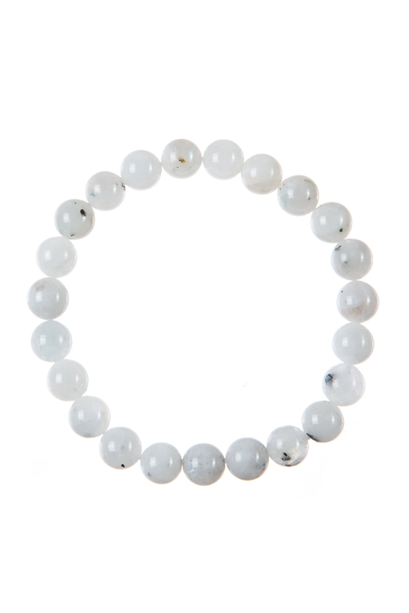 Blue Moon Stone-AB Bead Stretch Bracelet