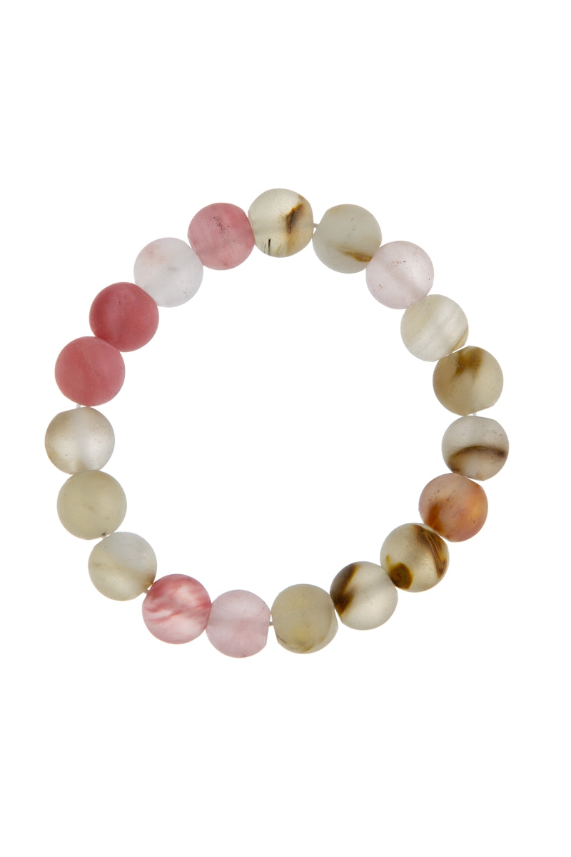 Cherry Quartz Stone Stretch Bracelet (10mm)