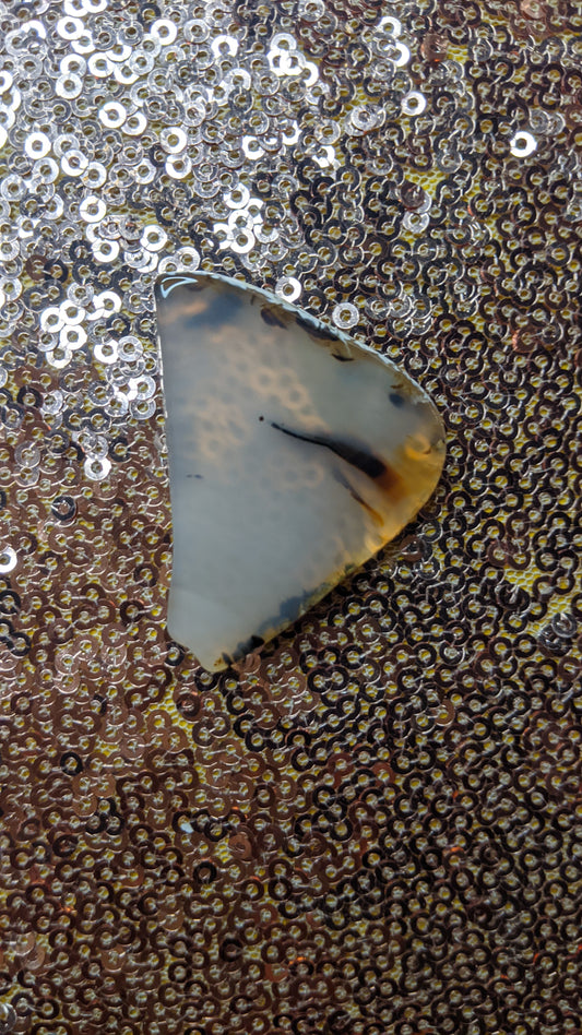 Clear Gold and Black Stripe Stone