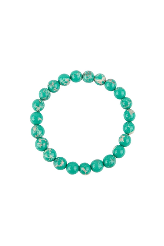 Green Emperor Stone Bead Bracelet